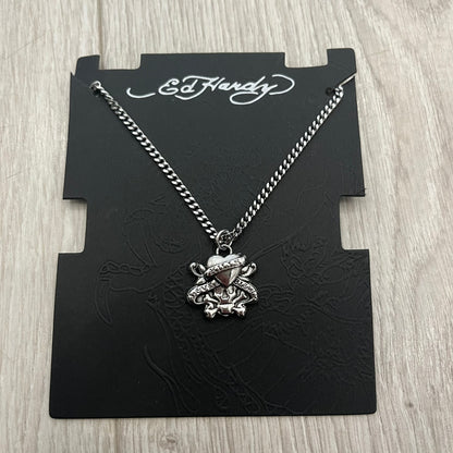 ed hardy fine love kills slowly padlock necklace
