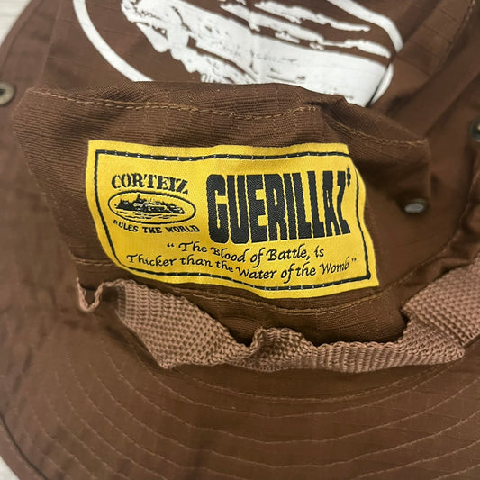 corteiz alcatraz bucket hat brown