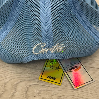corteiz 5 starz alcatraz trucker baby blue