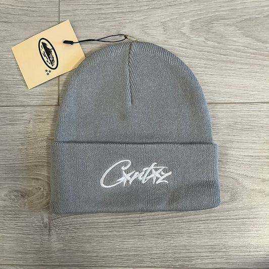 corteiz allstarz folded beanie gray
