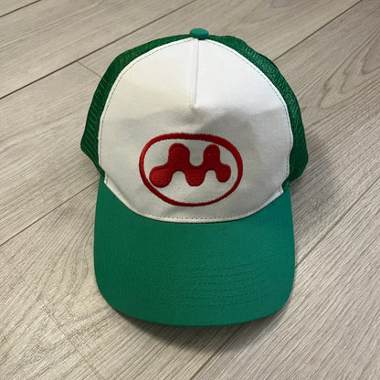 mowalola puff puff green trucker