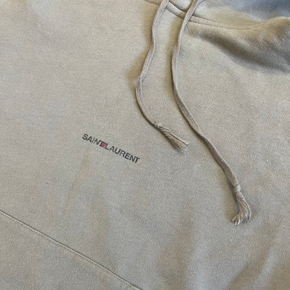 saint laurent small logo hoodie beige