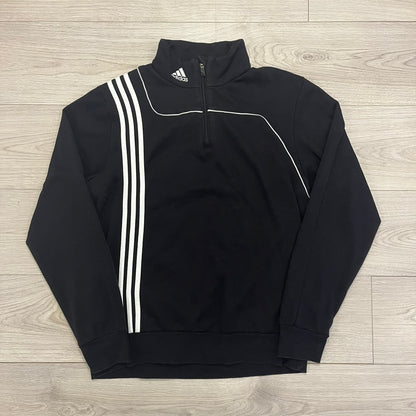 adidas side stripes 1/4 zip sweatshirt