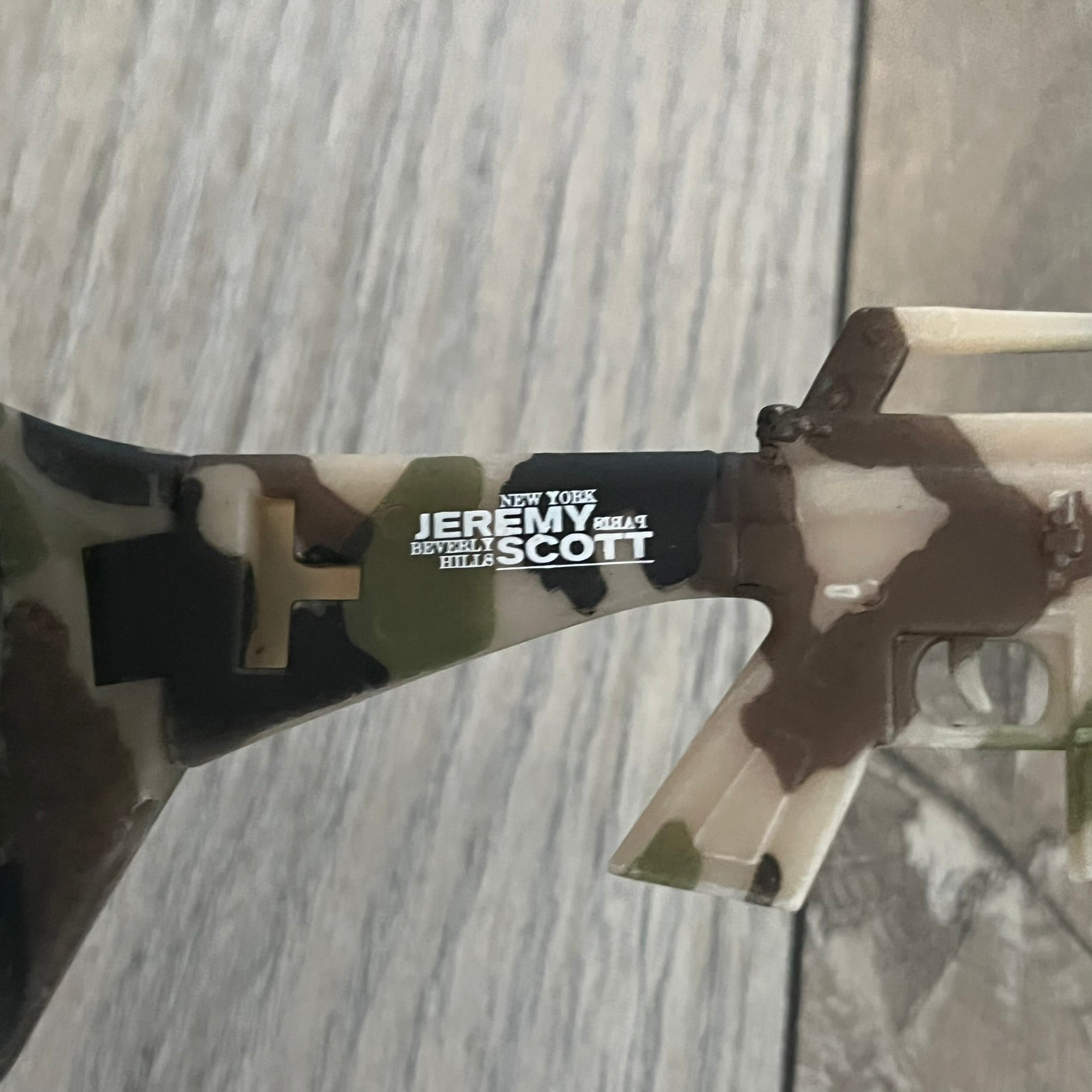 Jeremy Scott x Linda Farrow SS2013 Green Camo M16 Rifle Sunglasses