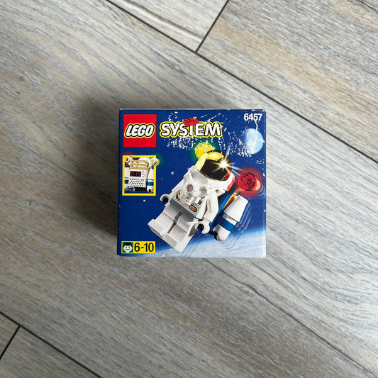 LEGO System 6457 Astronaut Figure Set is a 1999 Town Space Port release consisting of 18 pieces. The set includes Captain Jerry Walker minifigure and basic astronaut-themed elements. It contains 13 parts and was originally sold at a retail price of approximately $1.99.