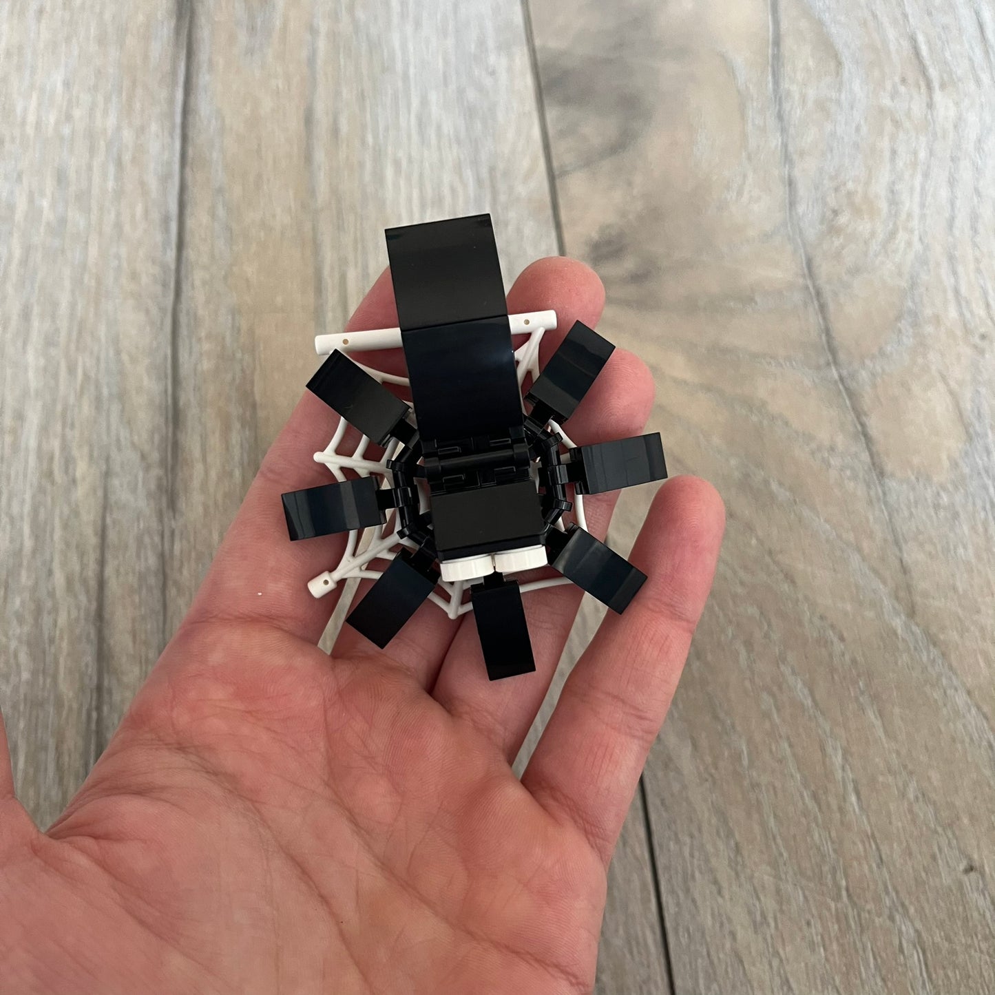LEGO Spider Make and Take Build is a limited promotional LEGO set distributed as an exclusive “make & take” event and not available for retail purchase. The model features a black spider build with movable legs attached to a web element for display.