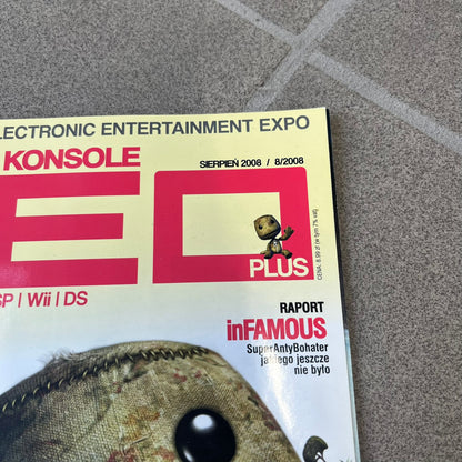 Little Big Planet Neo Plus 113 8/2008 Magazine is a discontinued Polish gaming magazine, issue 113, featuring a large Sackboy alongside smaller Sackboys on the cover with "Little Big Planet" text below. The issue includes a dedicated section on the release of LittleBigPlanet, along with coverage of Gears of War 2 and other games.