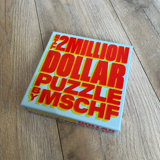 MSCHF 2 Million Dollar Puzzle is a 500-piece jigsaw puzzle released as a limited promotion, where each completed puzzle revealed a unique code with a guaranteed cash prize ranging from $1 to $1,000,000. The puzzle was part of a viral release by MSCHF and required full assembly to access the reward. The promotion officially ended in 2024.