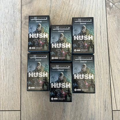 Medicom Toy BE@RBRICK 100% Chase Batman: Hush Series Blind Box (Series 1) is a collectible figure release from Medicom Toy based on the comic storyline Batman: Hush. Each blind box contains one random 100% scale BE@RBRICK figure with articulation at the neck, shoulders, and hips. The lineup includes characters such as Batman, Superman, Catwoman, The Joker, Harley Quinn, and Hush, with the specific figure only revealed upon opening.