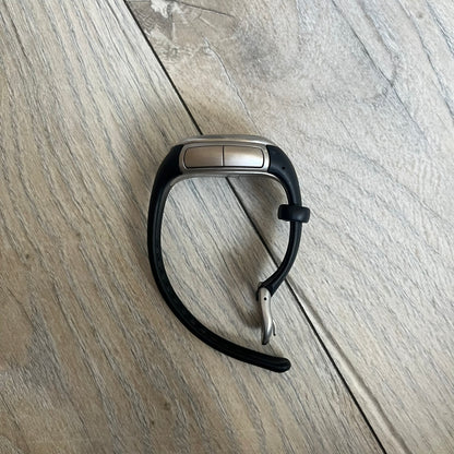 Nike Imara HRM SM0032 Digital Watch is a digital wristwatch featuring a silver case with gray-outlined display and a black rubber strap. The watch includes backlight functionality, multiple modes, and a chest heart rate monitor, with water resistance up to 59 meters. It comes with original box, papers, and a plastic store display.