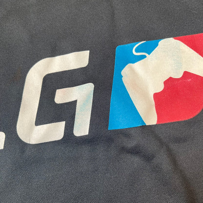 Nike MLG (Major League Gaming) Black Hoodie is a performance hoodie made from 100% polyester with Nike Dri-FIT technology. It features a kangaroo pocket, a Nike Swoosh on the upper right chest, and a large Major League Gaming (MLG) logo across the center with the iconic red and blue gamepad graphic. The hood has a raised front design that extends to cover the mouth.