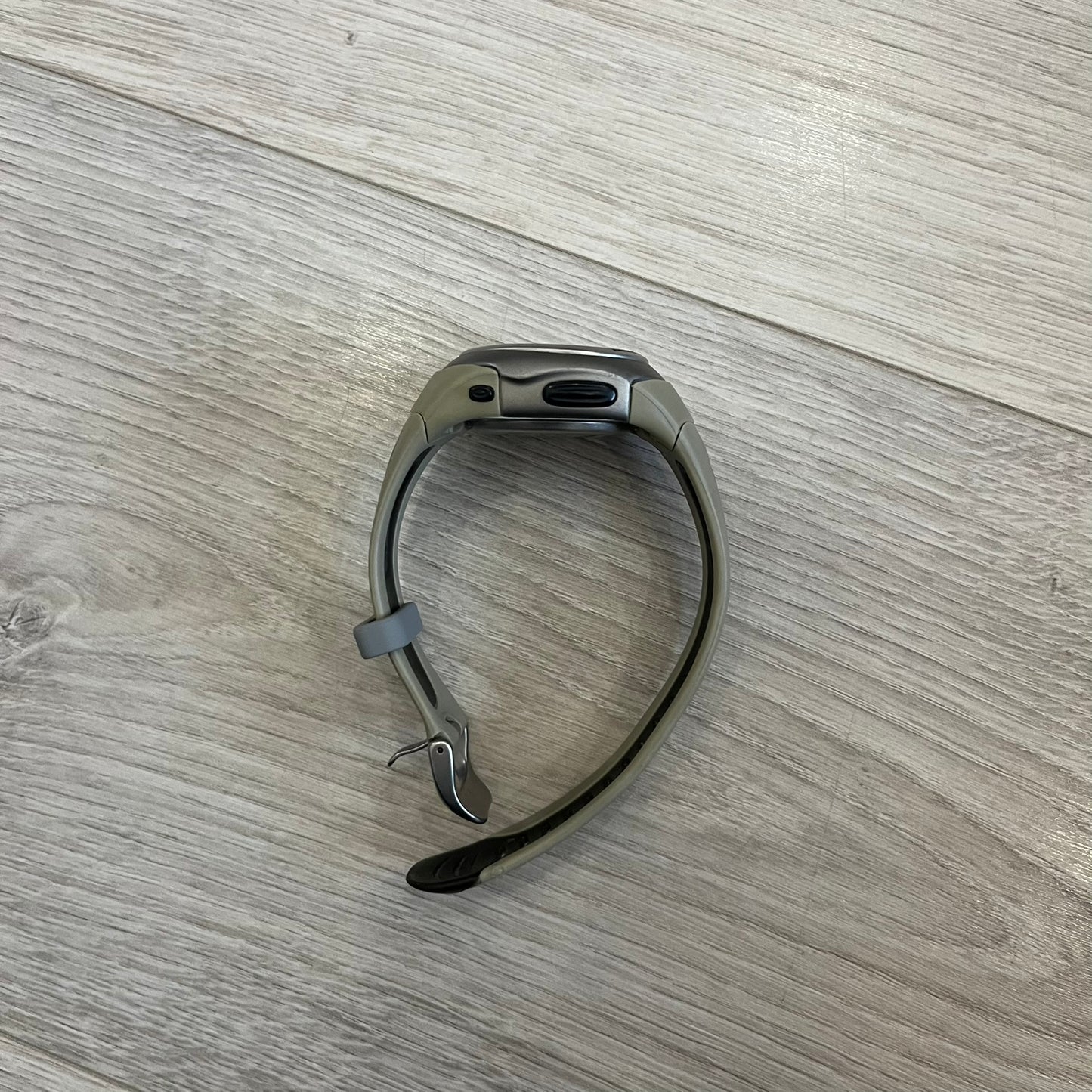 Nike Sports Chrono Cross Training Watch featuring a unique ana-digi design with a Blue Analog face. The display combines a three-hand analog setup with a curved dual-section LCD showing time, day, and mode. Water-resistant up to 50m and equipped with chronograph, timer, alarm, and dual-time functions.