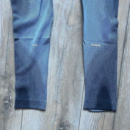 Nike x NOCTA Dri-FIT “Cobalt Bliss” Tights Pants DV3657-479 are men’s slim-fit track tights released on November 8, 2023, as part of the SU2023 collection. The tights feature a Cobalt Bliss blue colorway with light and dark blue (grey-toned) heat map-style patterning throughout, finished with white Nike and NOCTA logos.&nbsp;Constructed with Nike Dri-FIT fabric, they include an elastic waistband with a regular rise and a skinny fit.