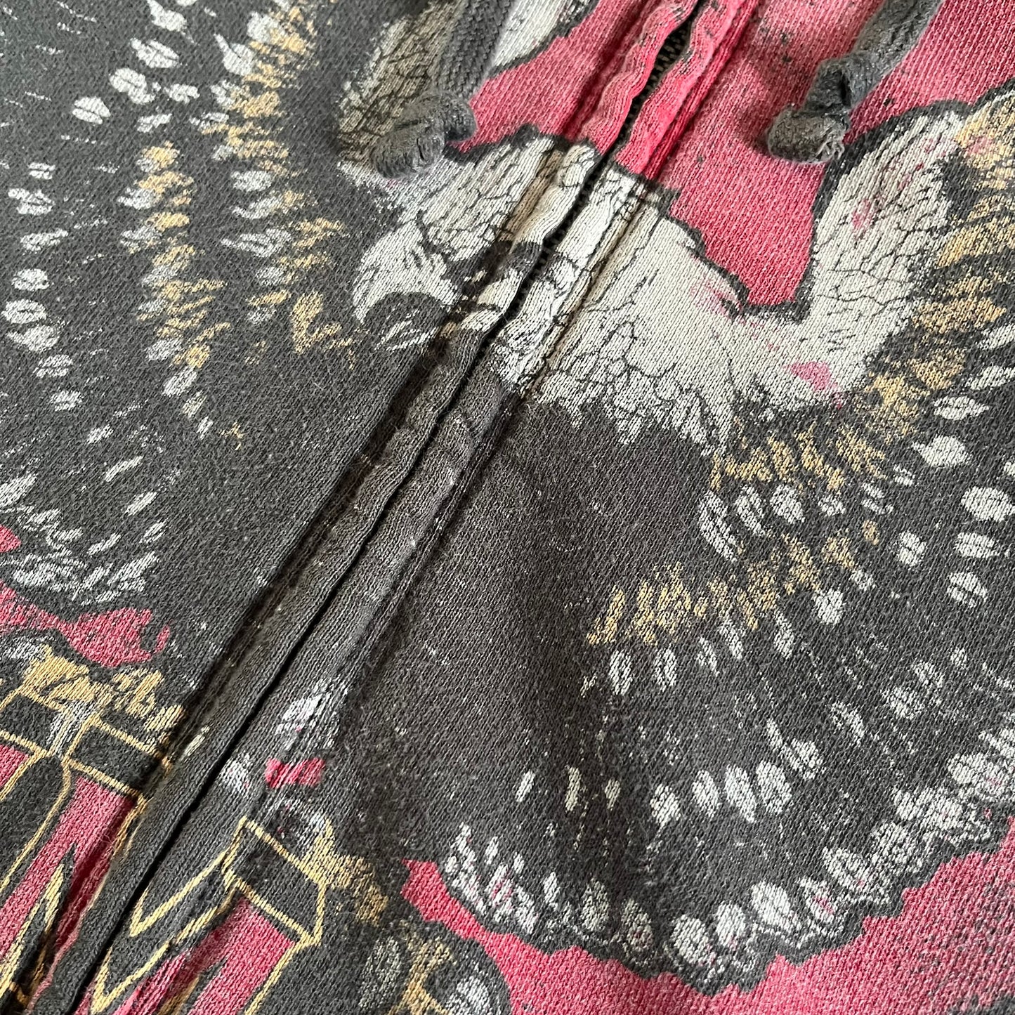 Ralph Lauren Denim &amp; Supply Eagle Hoodie in dark brown, featuring a big front graphic with a large eagle over a filled red circle. The design is completed with prominent red “Denim and Supply” under the graphic. From the discontinued Denim &amp; Supply line.