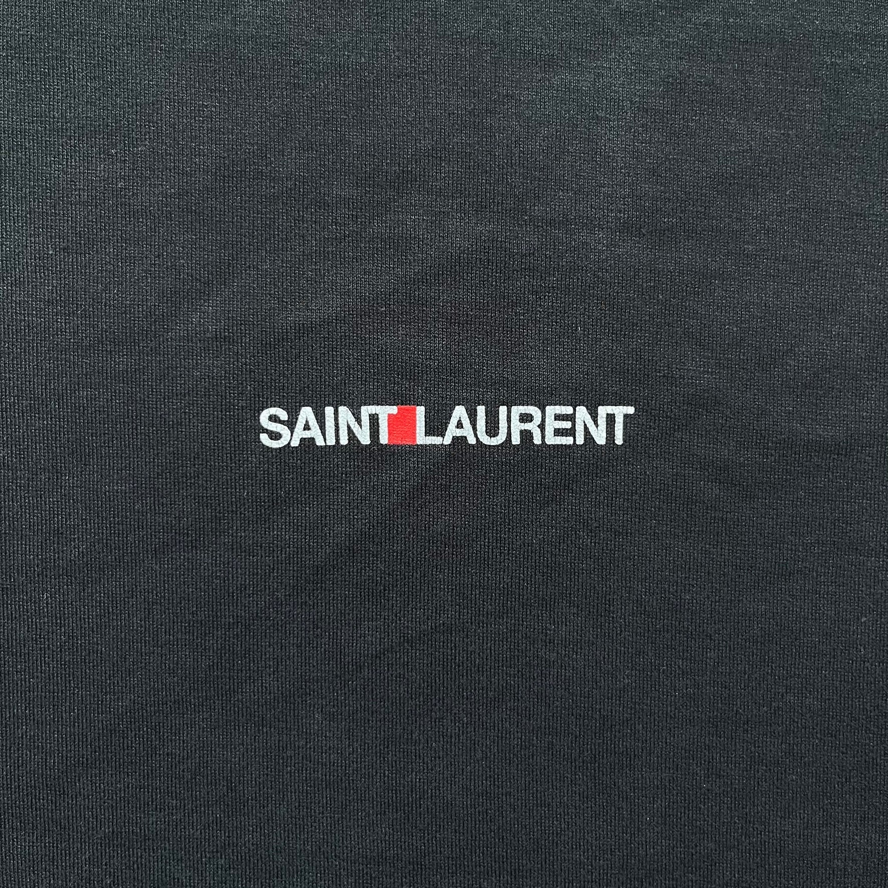 Saint Laurent 2018 Black Logo Tee – único13