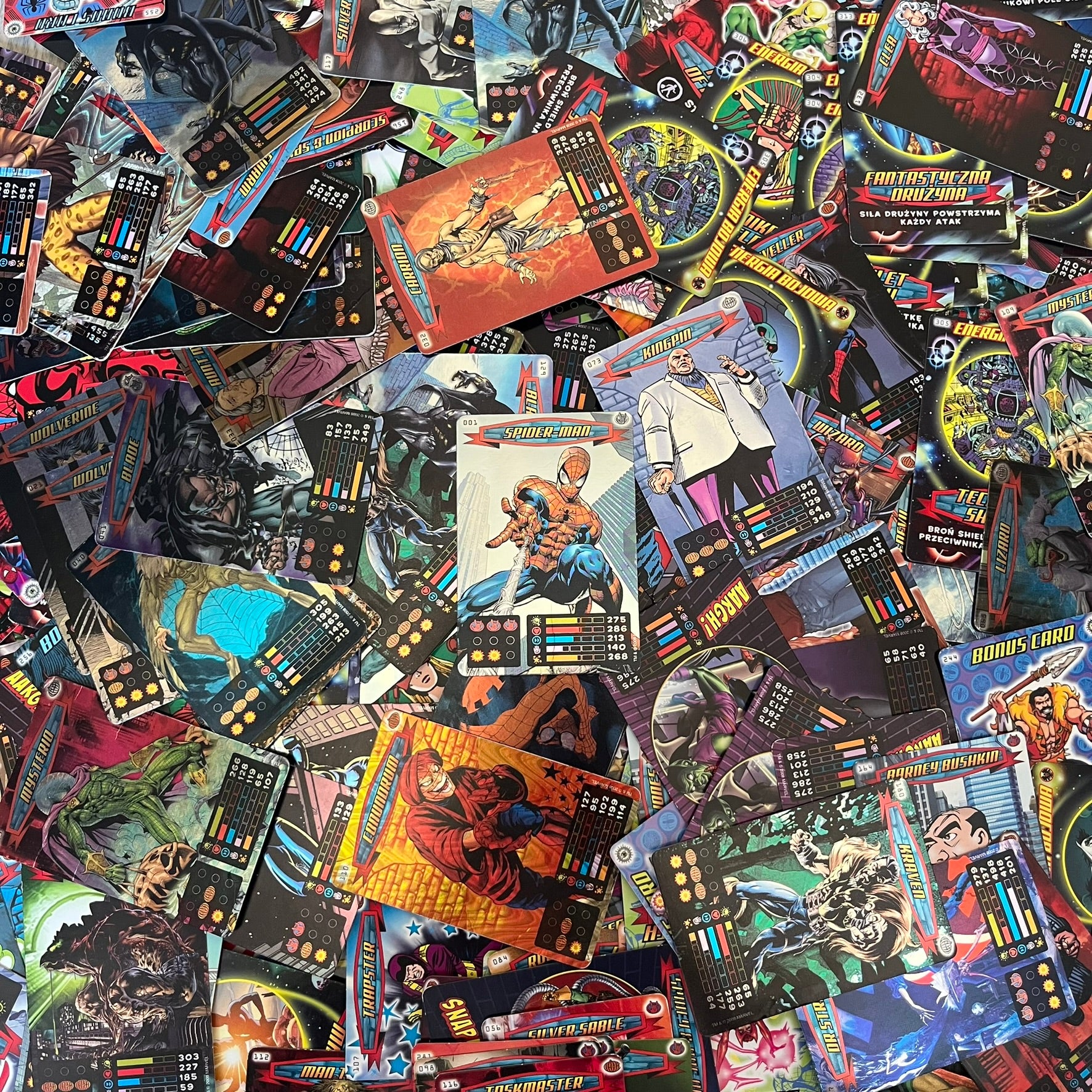 Spider-Man Heroes &amp; Villains 2008 Card Set includes a random amount of foil and standard cards. Originally sold with the Spider-Man Heroes &amp; Villains Collection magazine, these cards can be collected or used to play multiple official games.