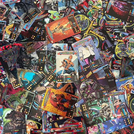 Spider-Man Heroes &amp; Villains 2008 Card Set includes a random amount of foil and standard cards. Originally sold with the Spider-Man Heroes &amp; Villains Collection magazine, these cards can be collected or used to play multiple official games.