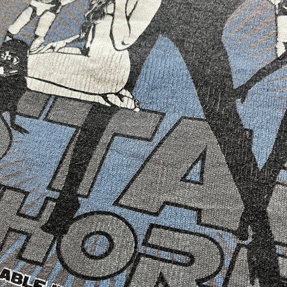 Gray Star Wh*res tee showcasing female figures in Stormtrooper and Vader masks. Logo sits prominently on the chest with witty “Available in Alderaan Places” tagline beneath. A perfect sci-fi parody tee.