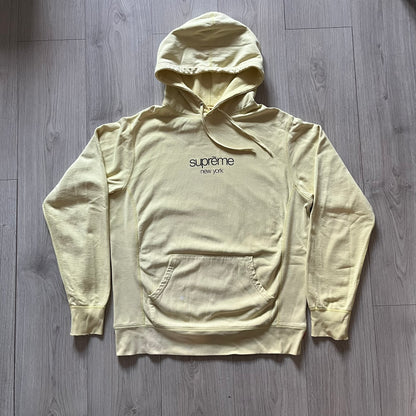 Supreme Classic Logo SS15 Yellow Hoodie