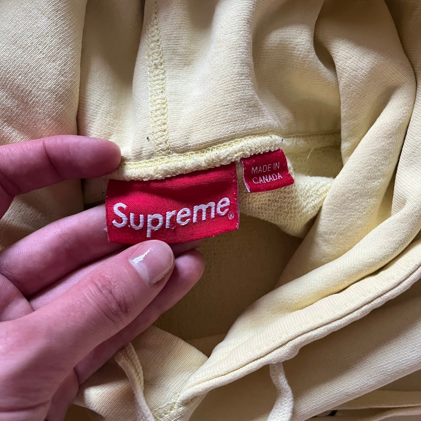 Supreme Classic Logo SS15 Yellow Hoodie