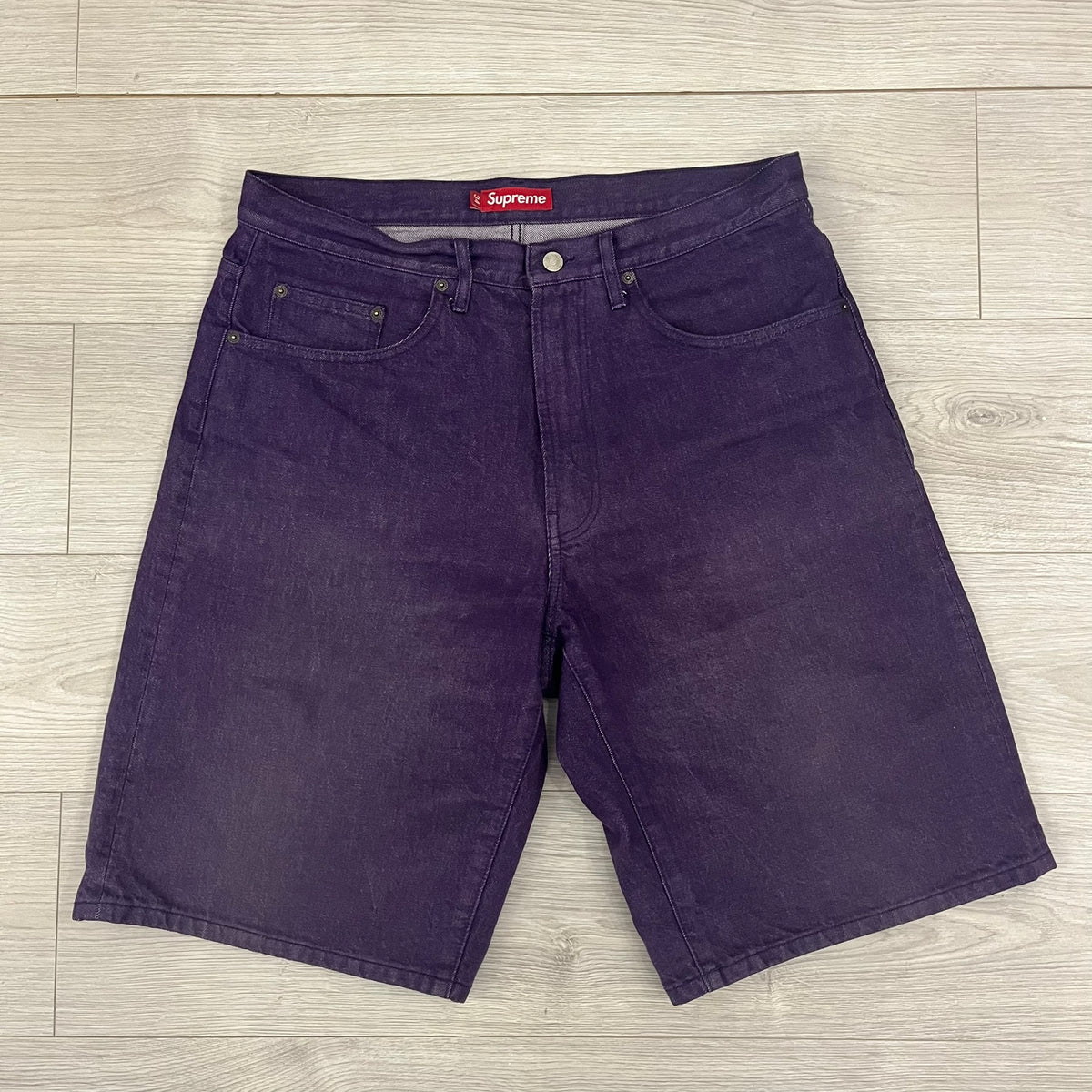 Supreme Denim Purple SS25 Baggy Shorts – único13