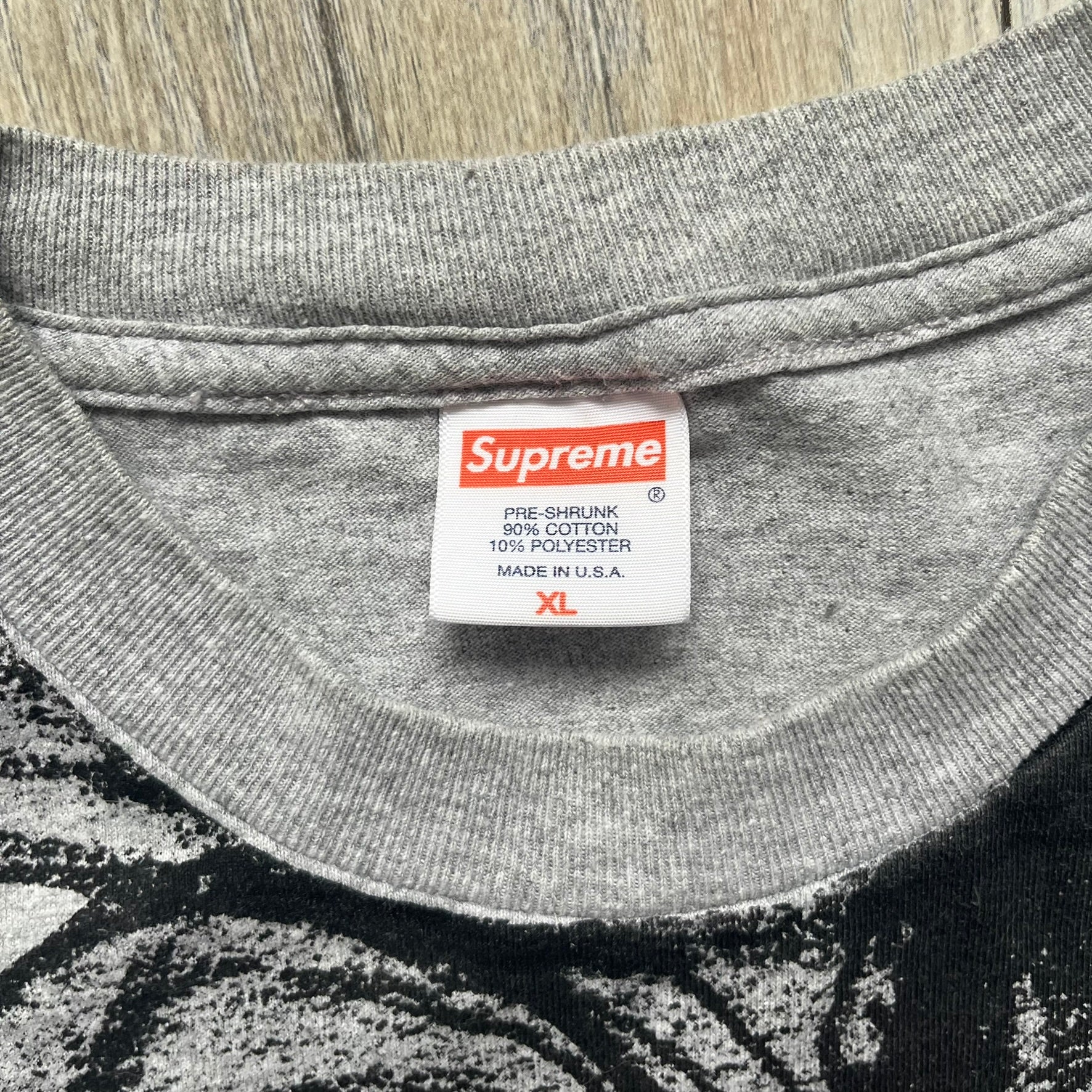 Supreme FW07 WTAPS 'Live To Ride, Ride to Live' Gray Tee (X-Large
