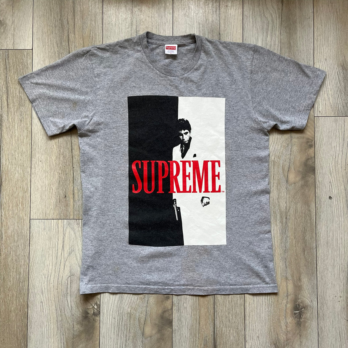 Supreme FW17 Scarface Split Grey Tee – único13