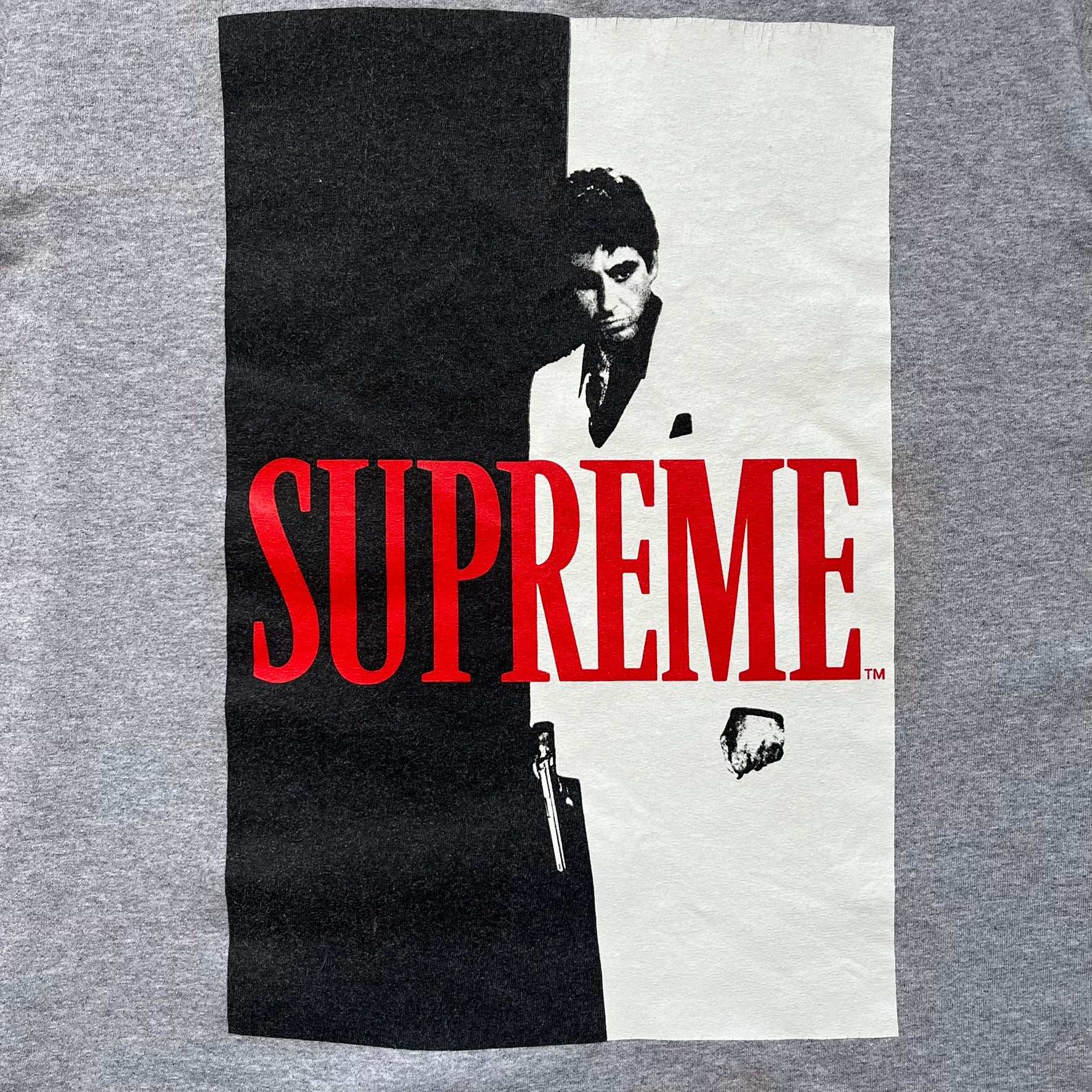Supreme FW17 Scarface Split Grey Tee – único13