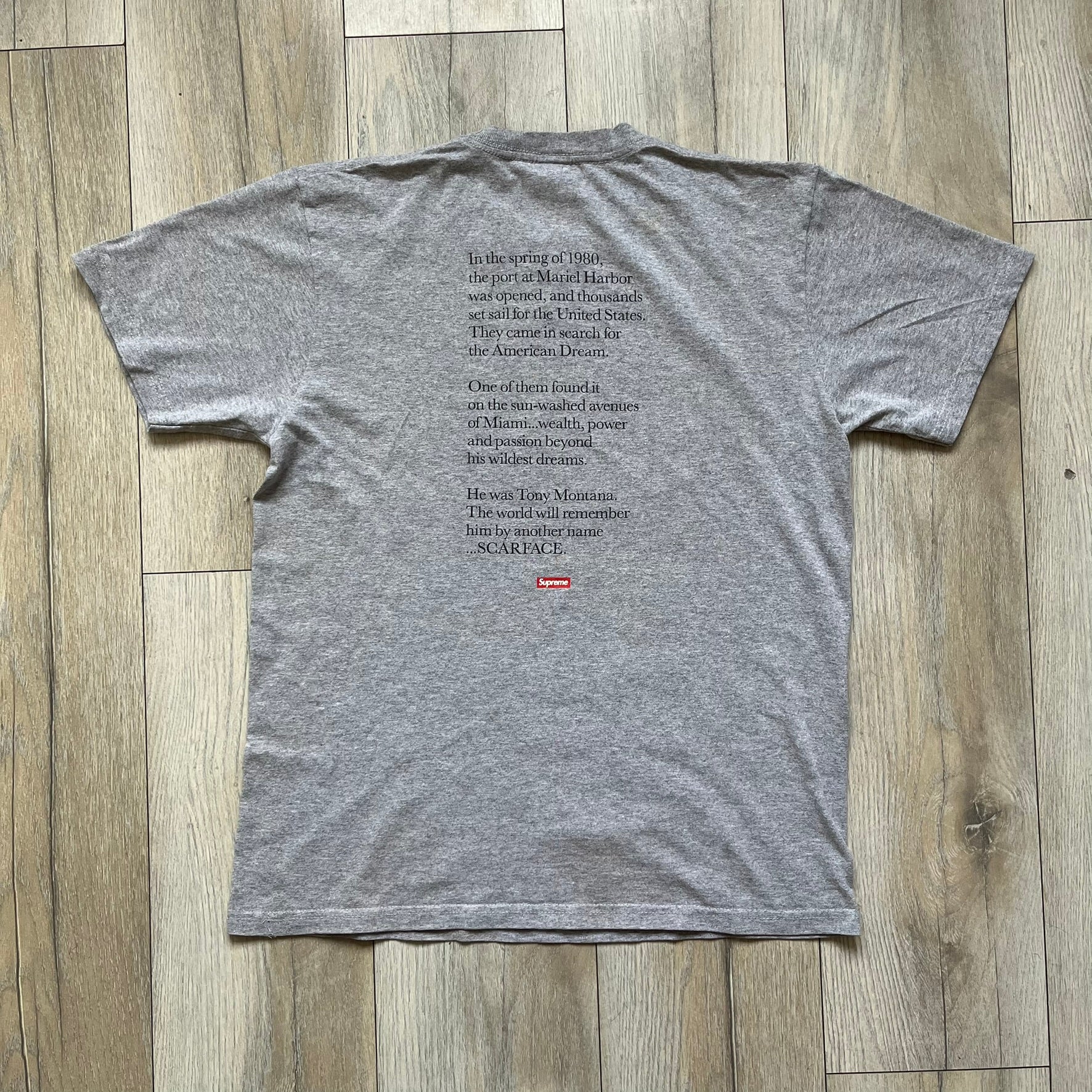 Supreme FW17 Scarface Split Grey Tee – único13