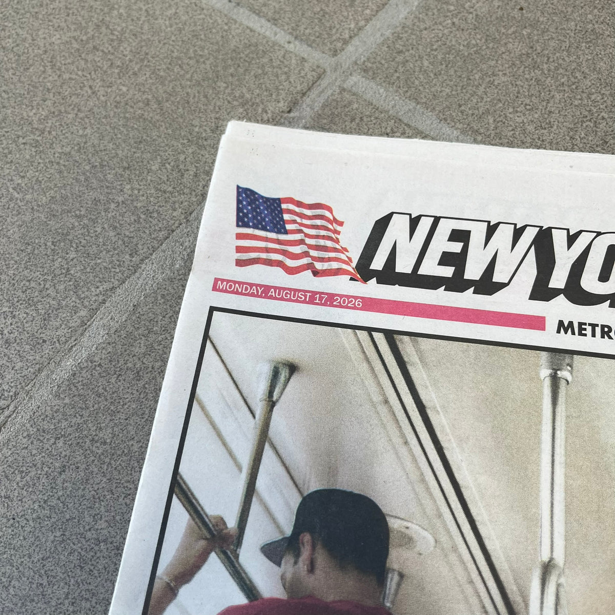 Supreme New York Post Newspaper “Late City Final Edition” from Fall/Winter 2026, released on August 17th, 2026. Features the features a religious statue with iconic Supreme box logo printed on it. On the back there's a "Deliver US From Evil". Includes the full original newspaper, with only the cover designed by Supreme.