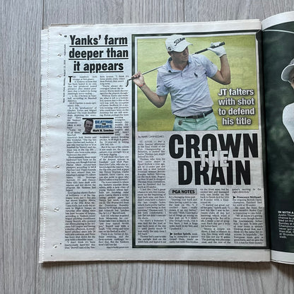 Supreme New York Post Newspaper “Late City Final Edition” from Fall/Winter 2018, released on August 13th, 2018. Features the iconic Supreme box logo printed on the cover (front and back). Includes the full original newspaper, with only the cover designed by Supreme.