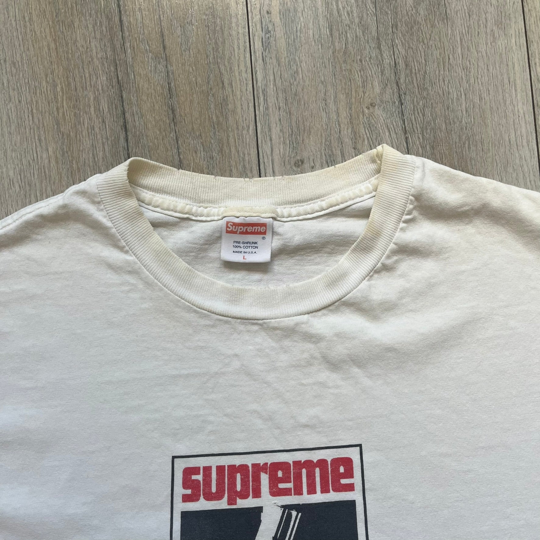 Supreme SS05 STAX Records White Gun Tee – único13