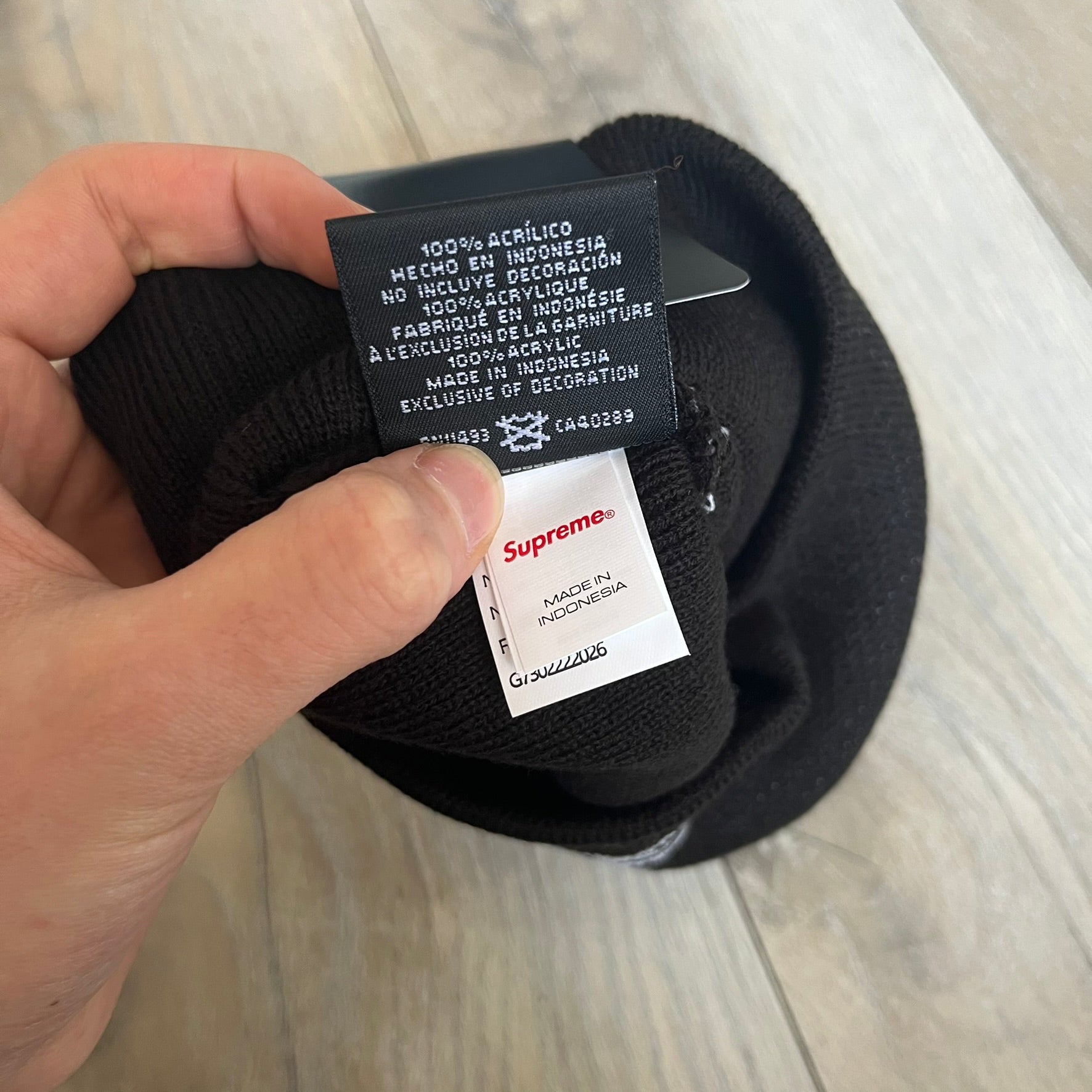 Supreme SS26 Base Layer Athletic Beanie Black