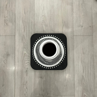 The Supreme Traffic Cone FW25 White features a clean white PVC body with a classic red Supreme box logo on the lower front. Designed for display purposes only, it sits on a black base and is not intended for use as a functional traffic marker. Released on October 16, 2025.