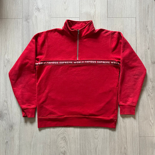 Supreme World Famous FW16 Red 1/4 Zip Pullover