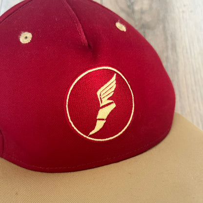 Team Fortress 2 Scout RED LootCrate Hat is a red and yellow cap released with the 2016 LootCrate. The red crown features an embroidered RED Team Scout Hermes Boot logo, while the yellow visor includes a large Team Fortress 2 logo on the underside. The hat combines official game branding with collectible LootCrate exclusivity.&nbsp;