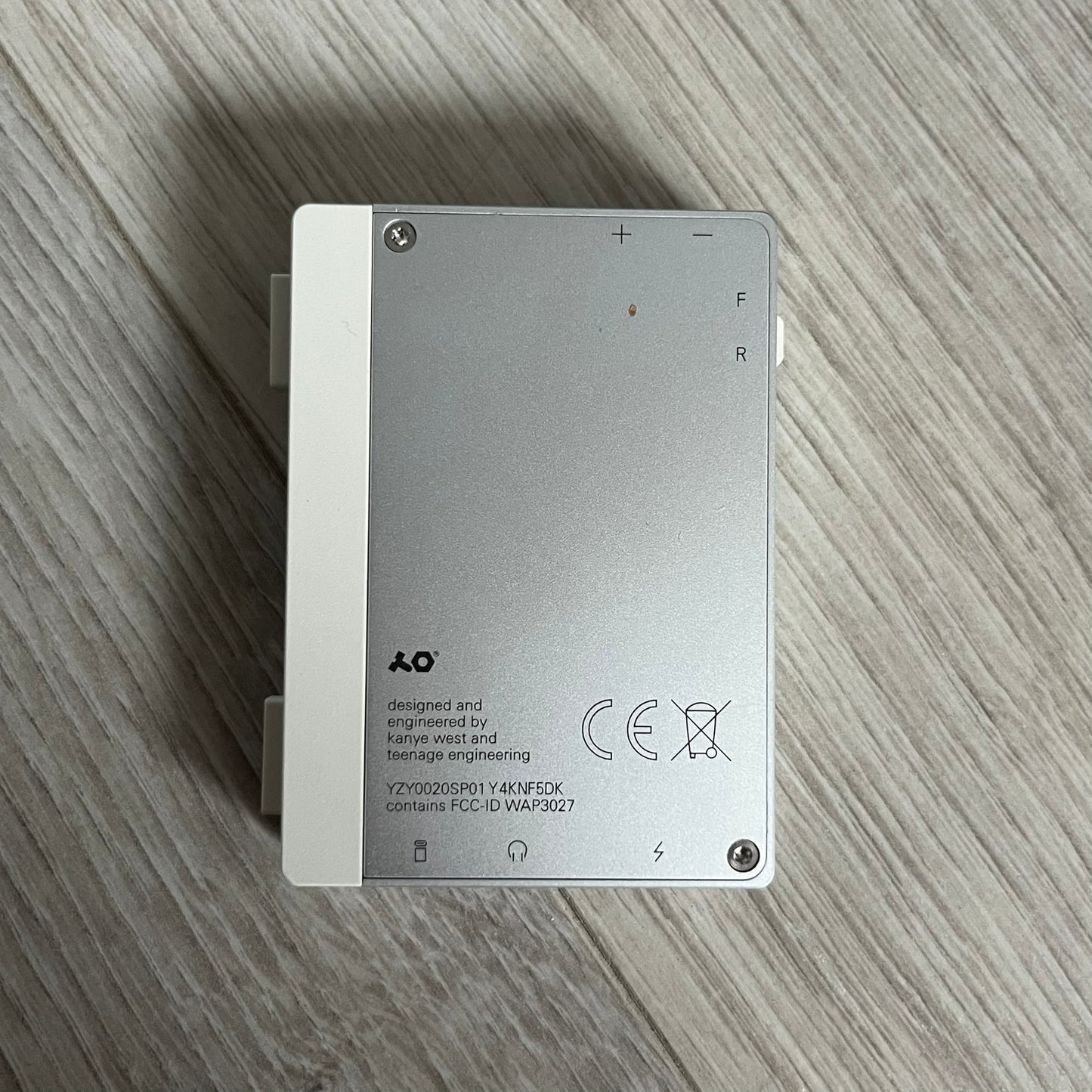 Teenage Engineering YZY 2019 OG Stem Player, an unreleased collaboration between Kanye West and Teenage Engineering. This rare device allows you to isolate stems like vocals, drums, and bass while adding effects such as filters, echo, and distortion. Featuring a sleek, minimalist metal design and ergonomic build, it was first seen during Kanye’s 2019 Sunday Service era and came paired with exclusive extended versions of “Jesus Is King.” Fully compatible with headphones and speakers, it remains a sought-afte