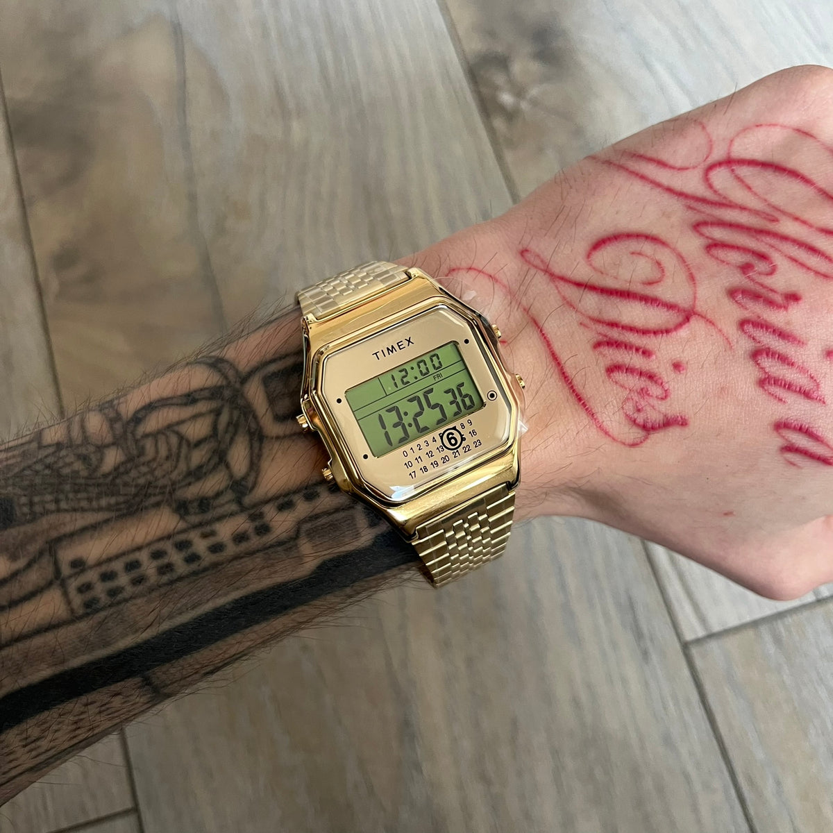 Timex x Maison Margiela MM6 Gold Watch + Bracelet Gift Set 