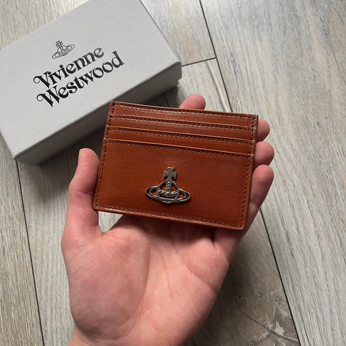 Vivienne Westwood Flat Brown Card Holder – único13