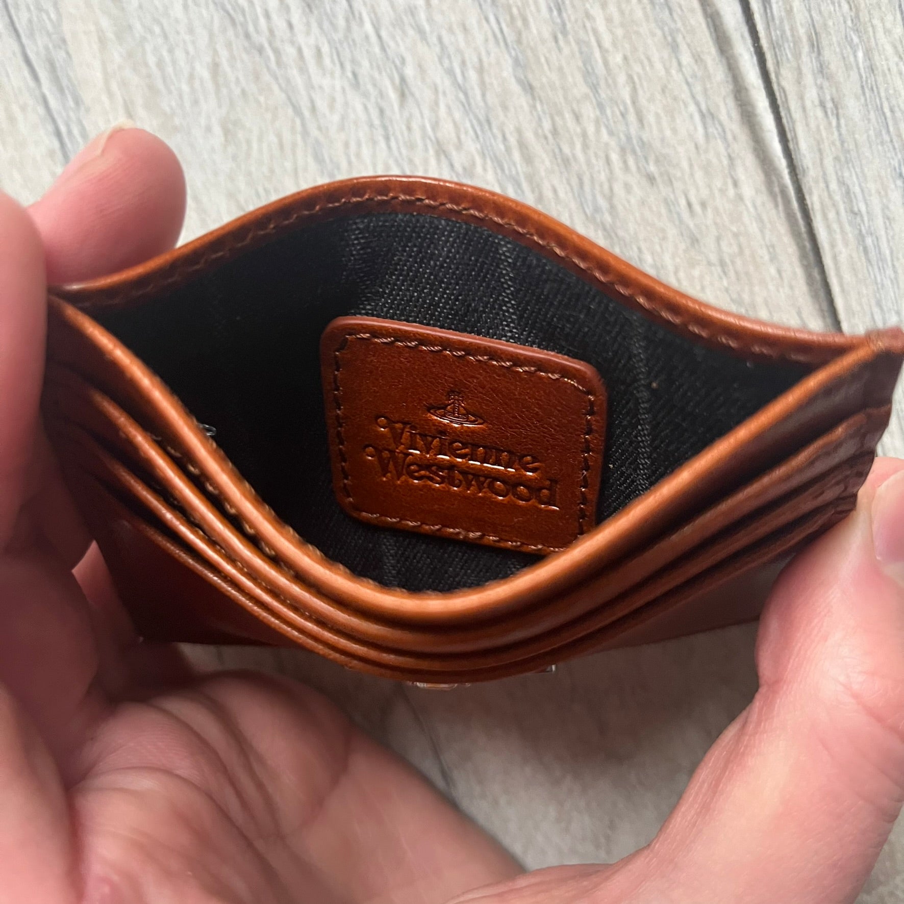 Vivienne Westwood Flat Brown Card Holder – único13