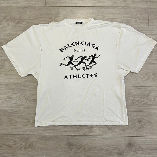 balenciaga paris athletes distressed tee