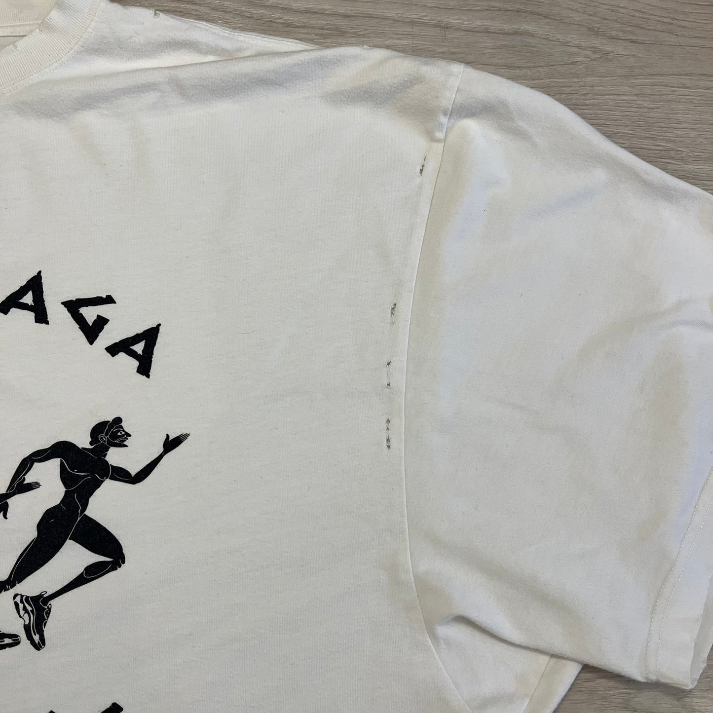 balenciaga paris athletes distressed tee