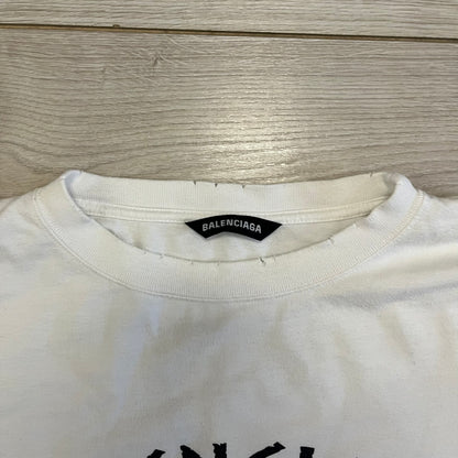 balenciaga paris athletes distressed tee