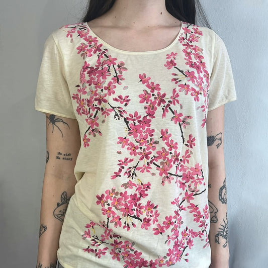 balenciaga pink cherry blossom shirt