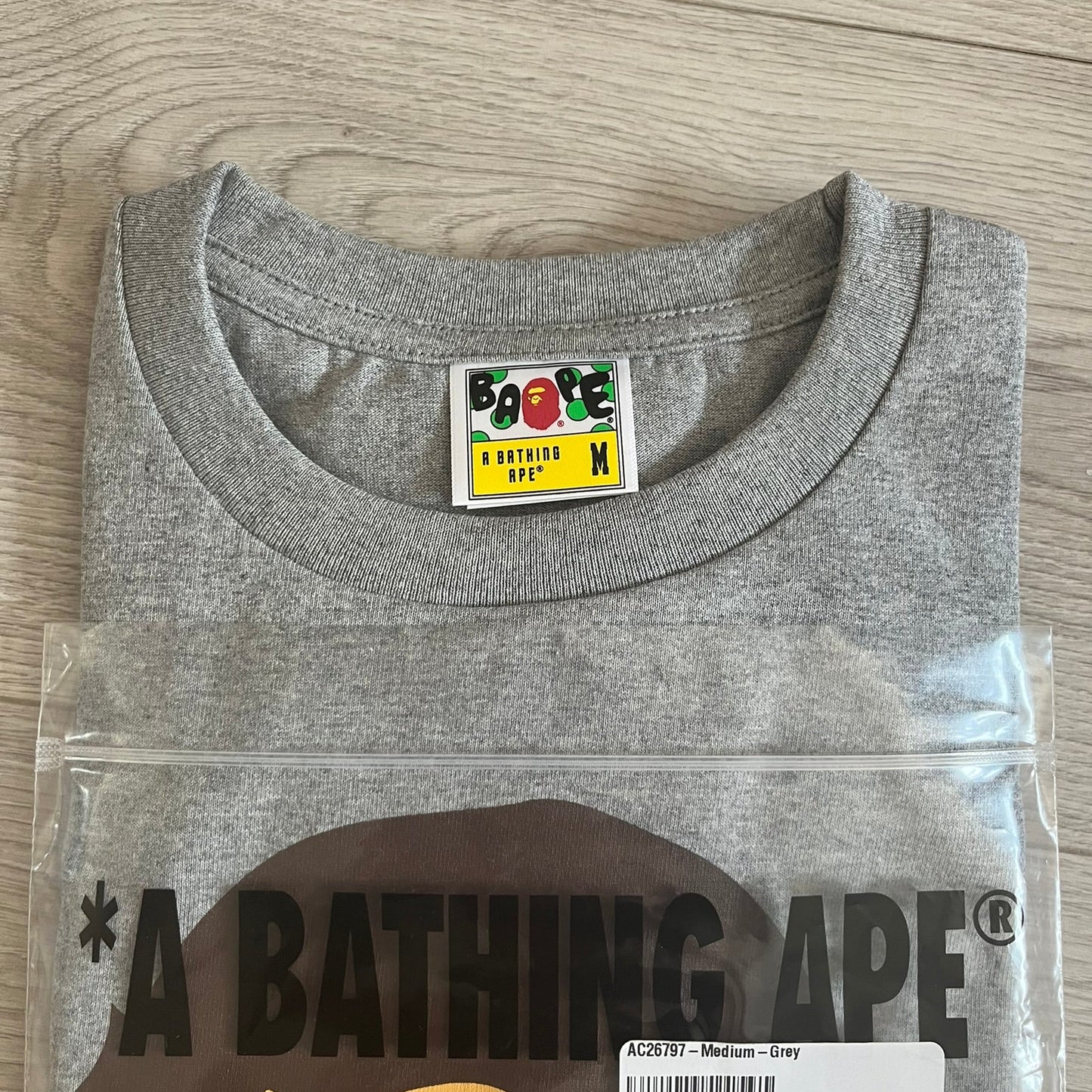 bape by bathing ape gray tee