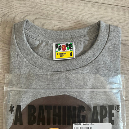 bape by bathing ape gray tee