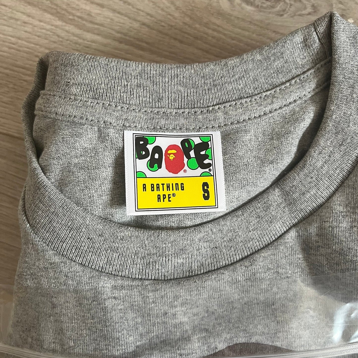 bape by bathing ape gray tee