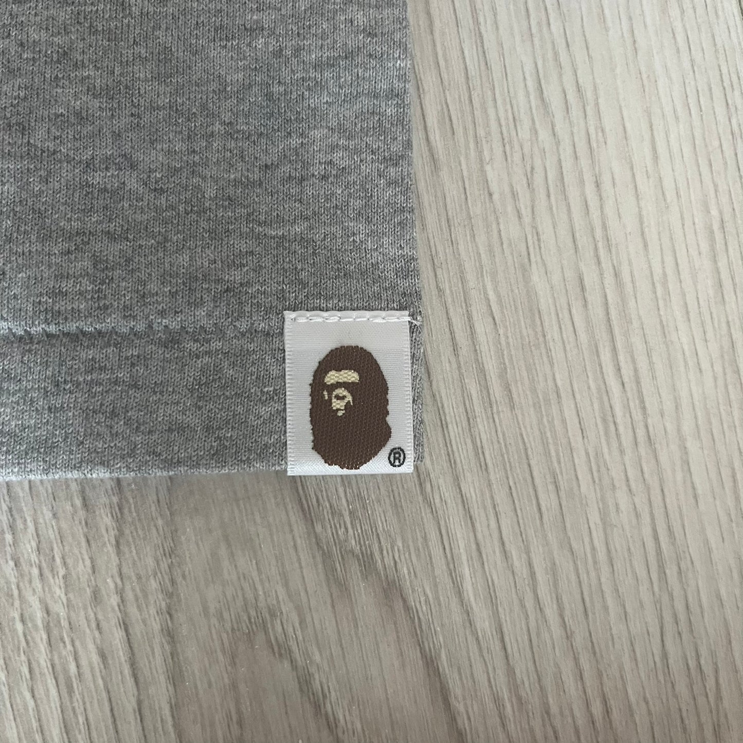 bape by bathing ape gray tee