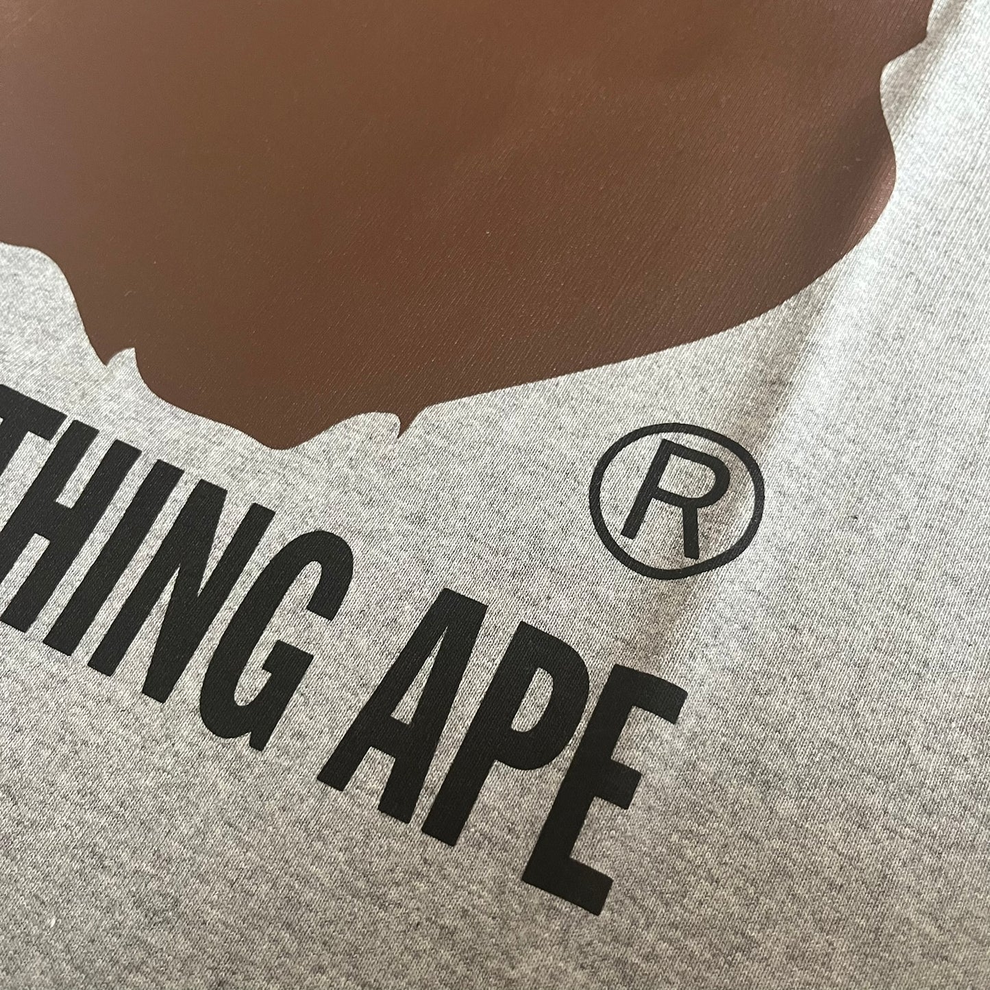 bape by bathing ape gray tee