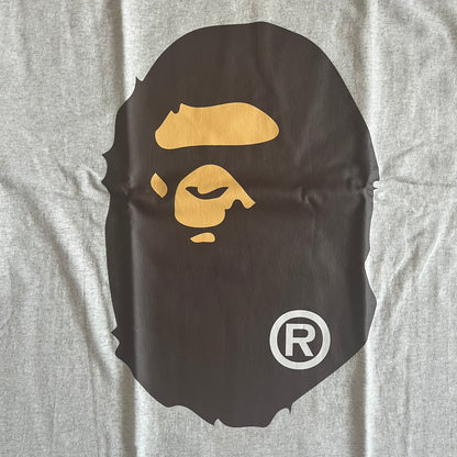 bape classic big ape head gray tee